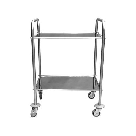 [570] GUERIDON 2 PLATEAUX EN INOX