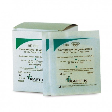 [30] Boite de 50 Compresses de gaze stérile 5x5 20X20