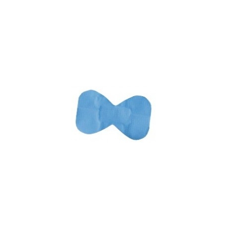 [166] SACHET DE 100 PANSEMENTS PAPILLON TISSU BLEU DETECTABLE
