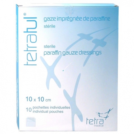 [136] Tulle gras 10x10cm boite de 10
