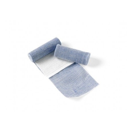 [671] Pansement compressif bleu 6cm X 4m avec compresse