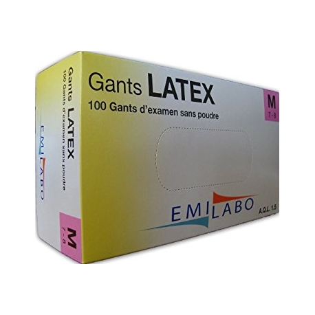 [59] GANTS D'EXAMEN LATEX T 7/8 SANS POUDRE
